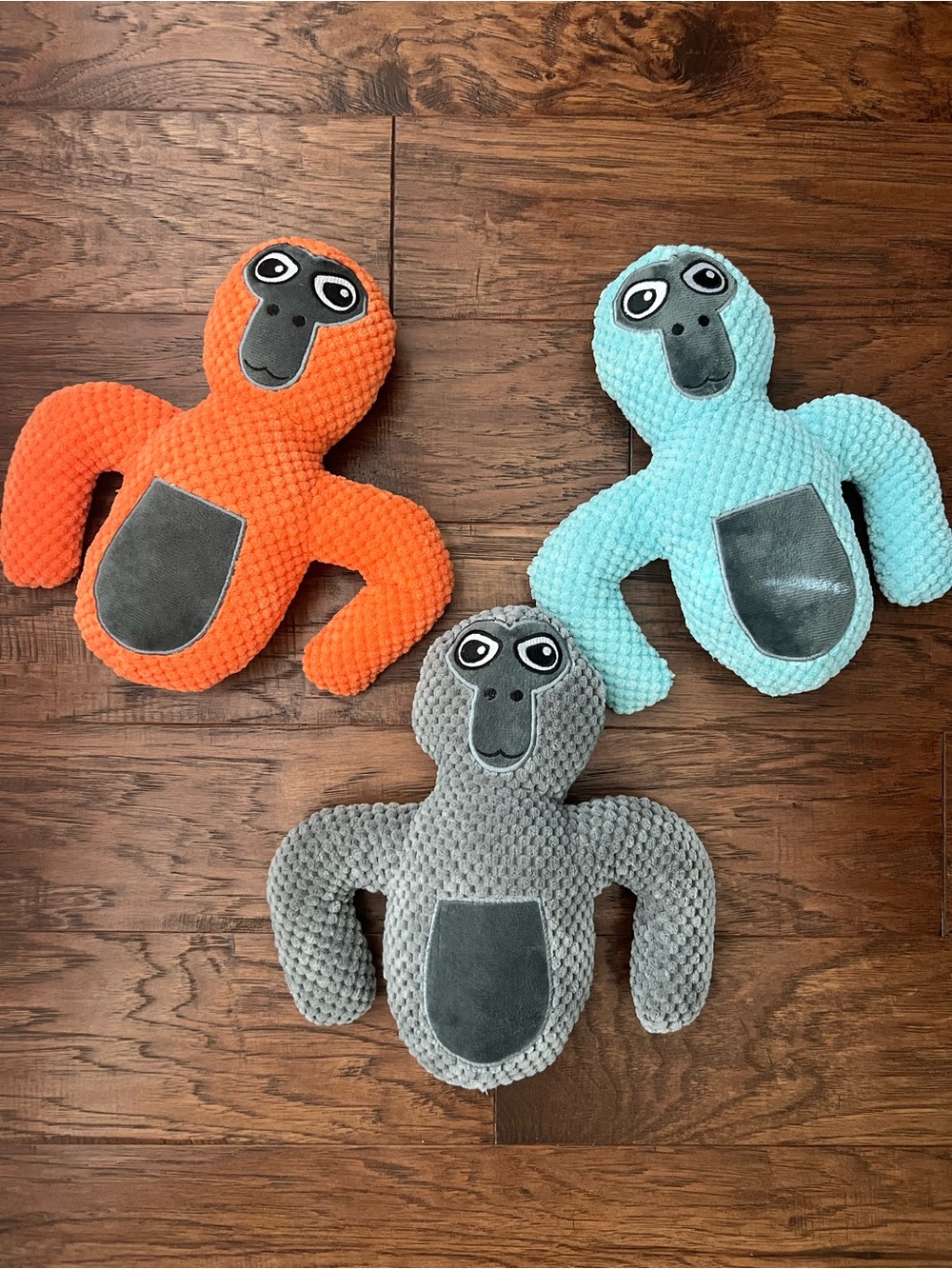 Plush Monkey Toss Toy - Orange, Teal, Gray